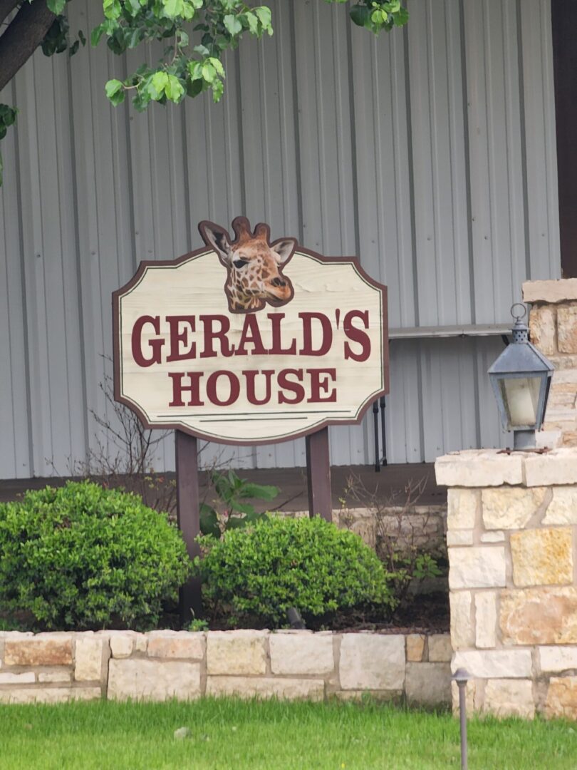 Gerald’s House sign