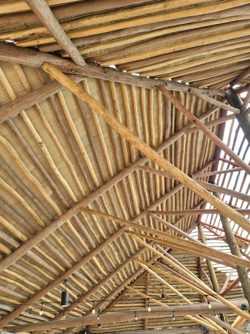 Frame Styles of Tiki hut made with bamboos